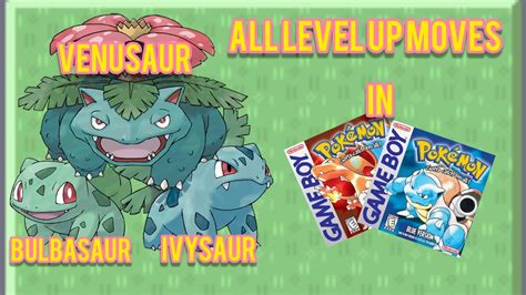 bulbasaur level up moves.